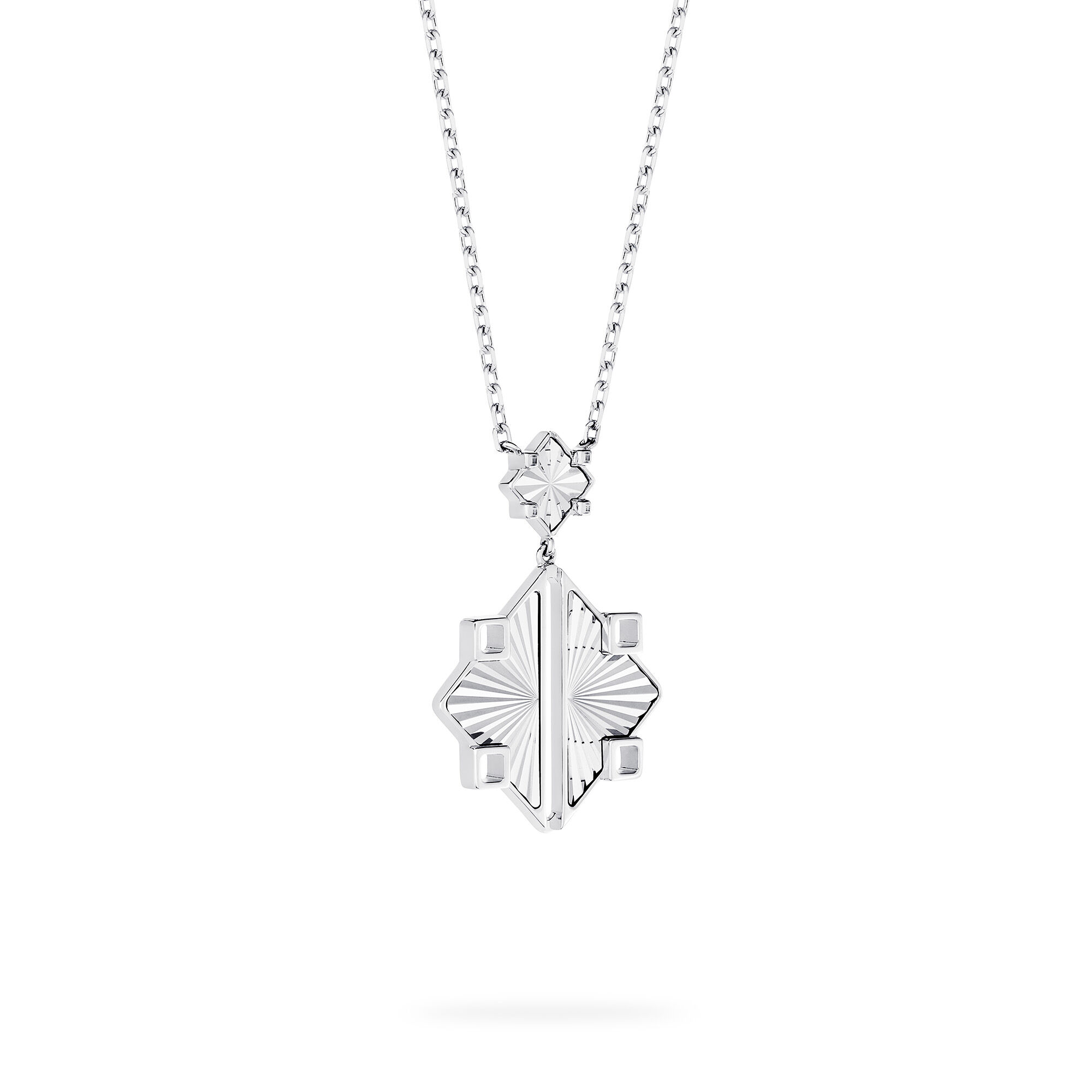 Birks Muse Guilloche Sterling Silver Drop Pendant Birks Jewelry